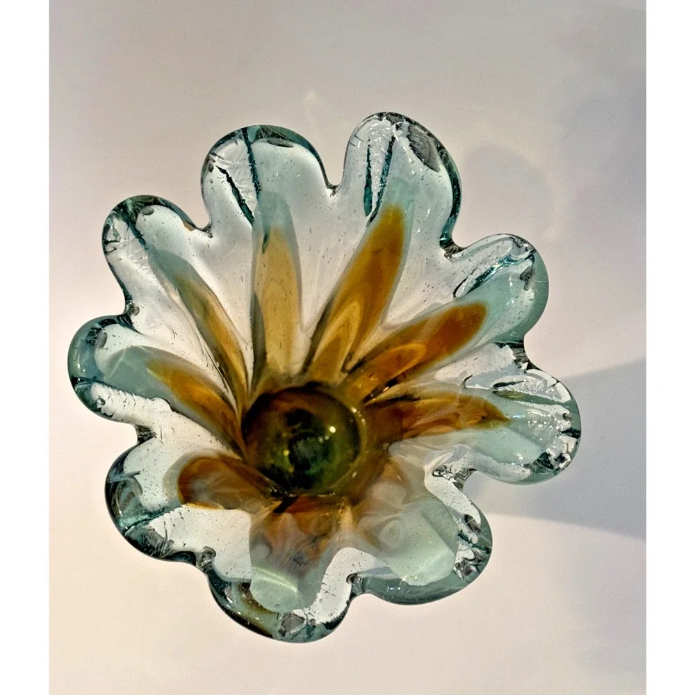 🌷 Venetian Collection Treviso Murano Style Art Glass Vase 10.5